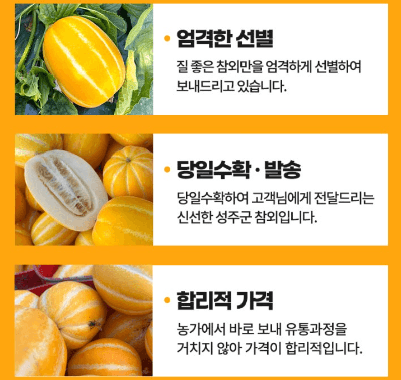 스피드번님의 장터 판매 상품 [특가 성주 꿀참외 (박스포함)] 첨부 사진