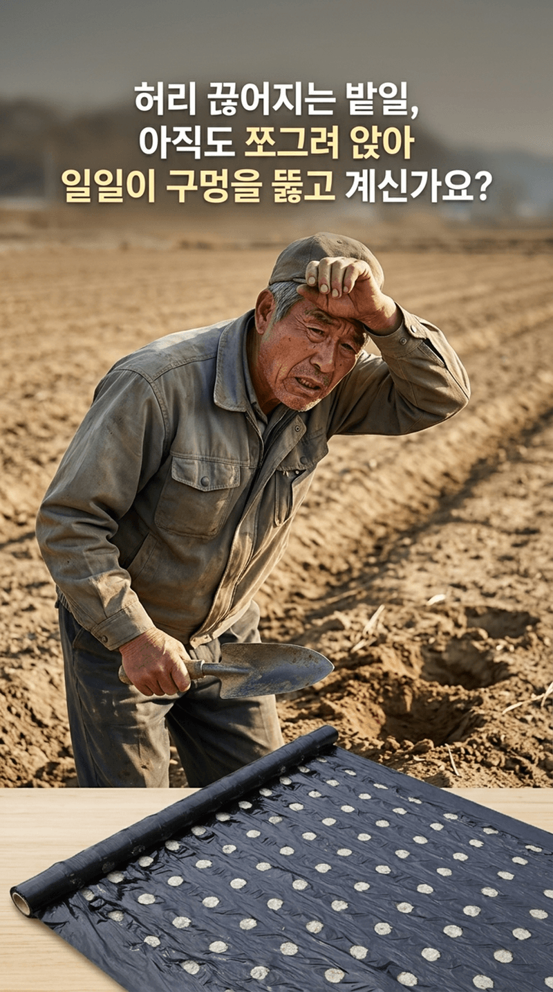 라이프브릿지님의 장터 판매 상품 [유공 멀칭비닐 농사용 검정 구멍 텃밭 매트 마늘 양파 고추 주말농장] 첨부 사진