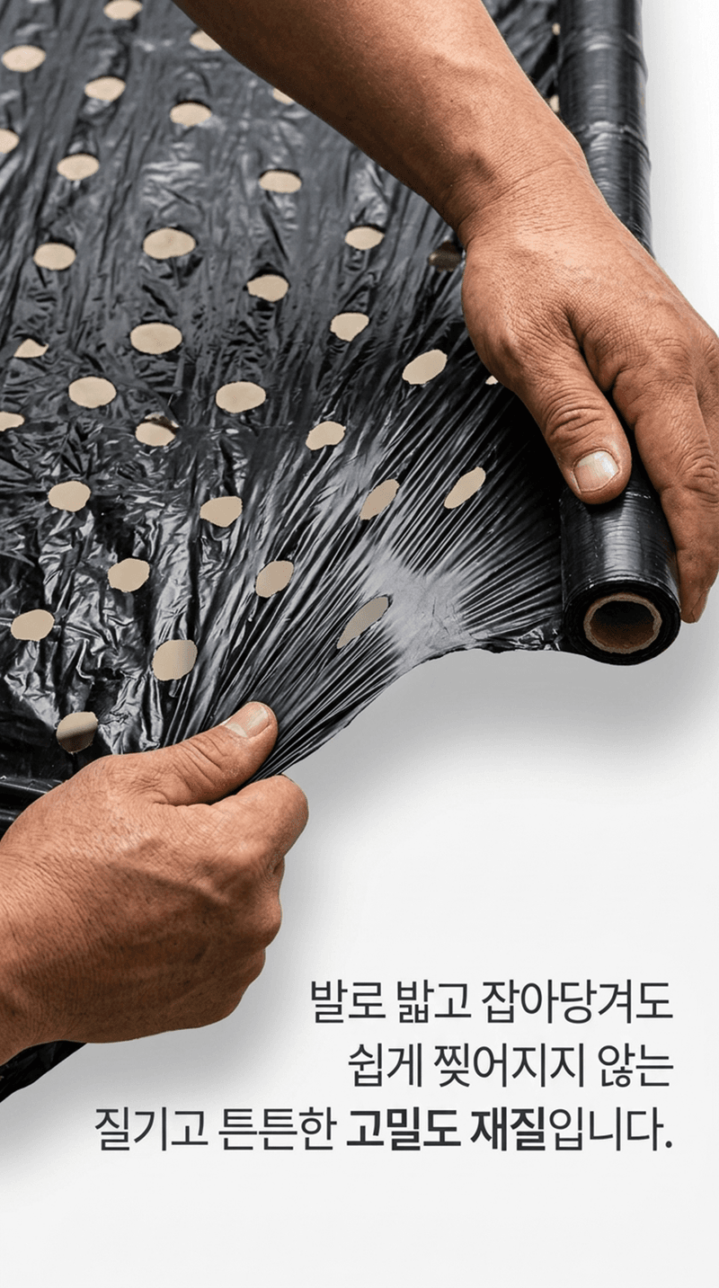 라이프브릿지님의 장터 판매 상품 [유공 멀칭비닐 농사용 검정 구멍 텃밭 매트 마늘 양파 고추 주말농장] 첨부 사진