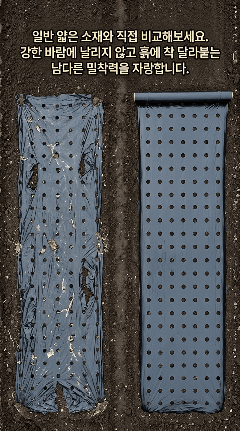 라이프브릿지님의 장터 판매 상품 [유공 멀칭비닐 농사용 검정 구멍 텃밭 매트 마늘 양파 고추 주말농장] 첨부 사진