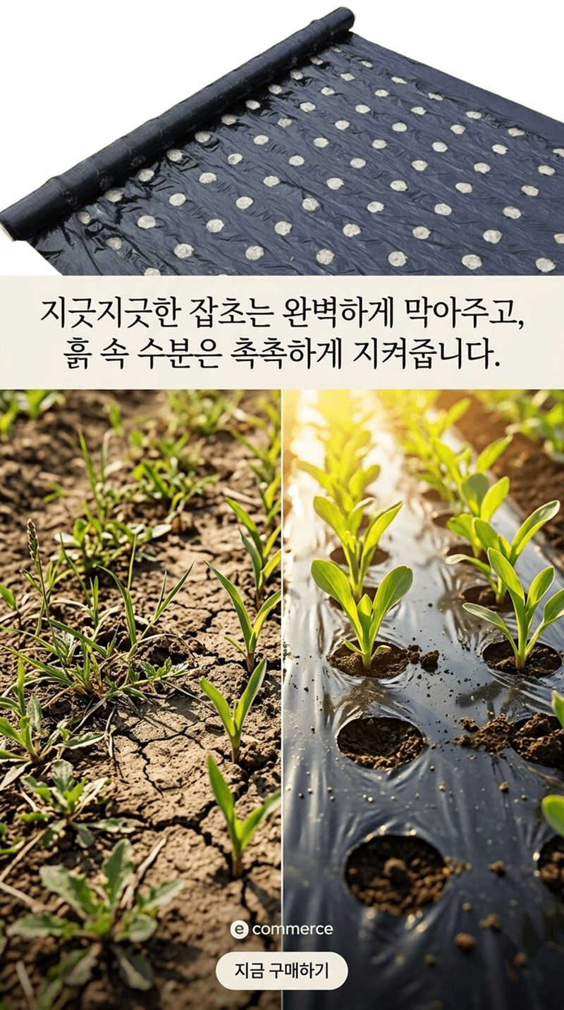 라이프브릿지님의 장터 판매 상품 [유공 멀칭비닐 농사용 검정 구멍 텃밭 매트 마늘 양파 고추 주말농장] 첨부 사진