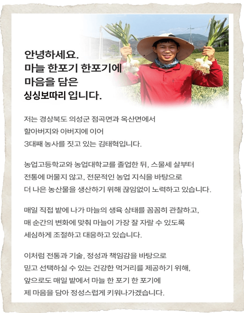 김태혁님의 장터 판매 상품 [햇마늘 의성대서마늘 난지형] 첨부 사진