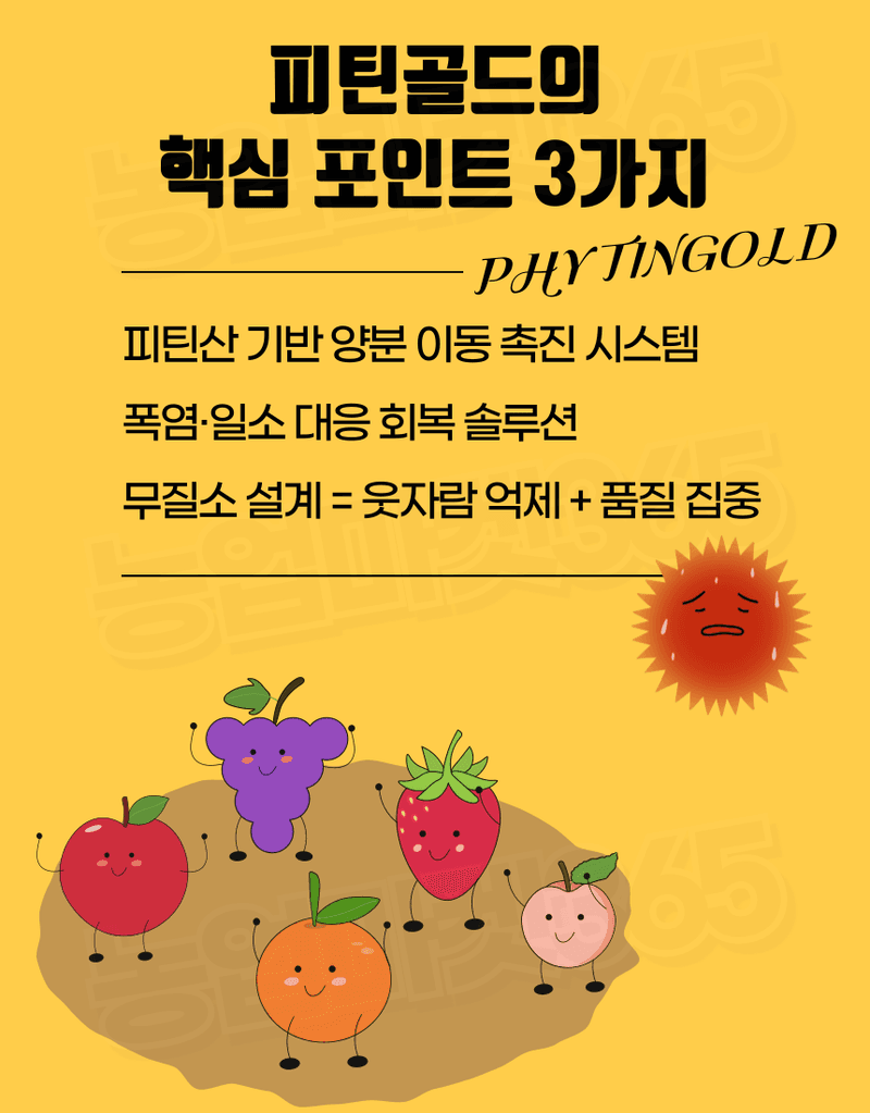 농업마켓365님의 장터 판매 상품 [융전 피틴골드S 액제 1L 피틴산 쌀눈추출물 비대제 당도제 착색제 식물영양제 비료] 첨부 사진