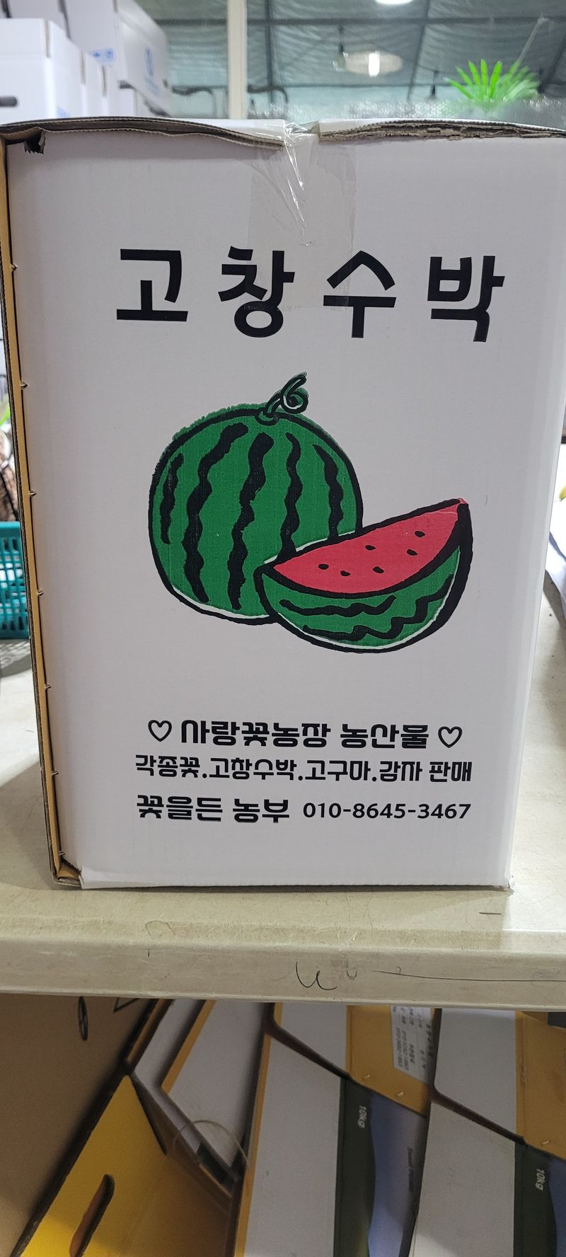 사랑꽃농장님의 장터 판매 상품 [고창 흑수박(블랙 골드)6.7.8kg급(오리지닐)] 첨부 사진