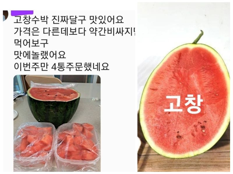 사랑꽃농장님의 장터 판매 상품 [고창 흑수박(블랙 골드)6.7.8kg급(오리지닐)] 첨부 사진
