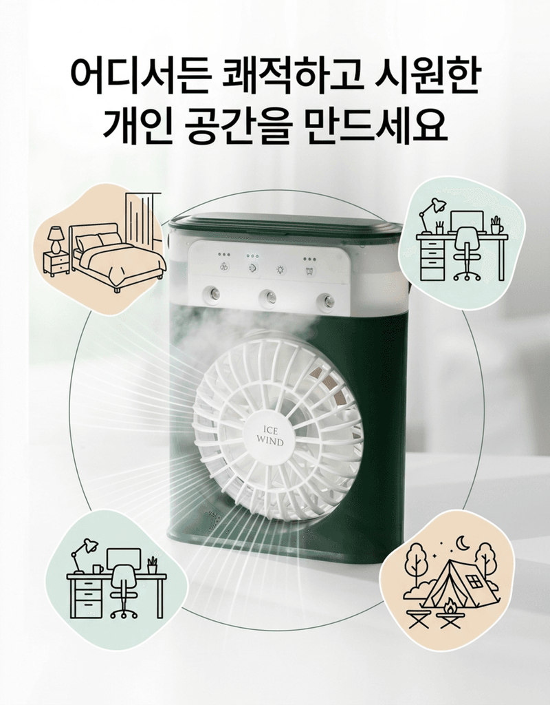 오훈조님의 장터 판매 상품 [낚시 캠핑 휴대용 탁상용 얼음골 선풍기] 첨부 사진