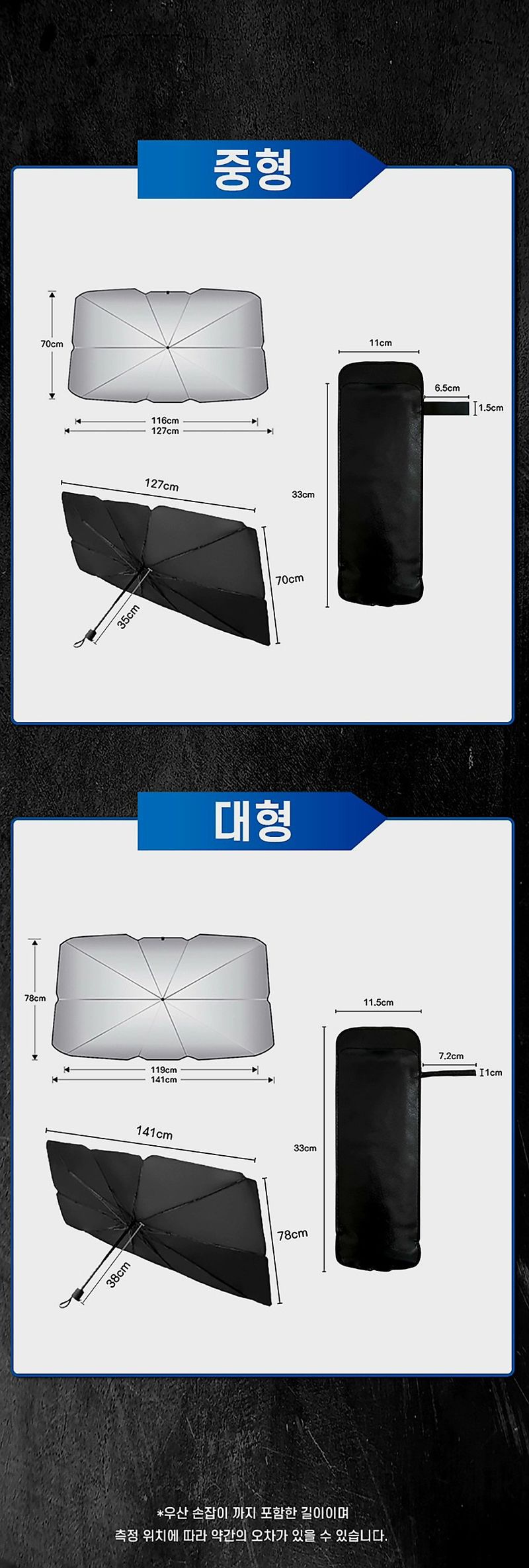 자두14488님의 장터 판매 상품 [차량용 앞유리 햇빛가리개 우산형] 첨부 사진