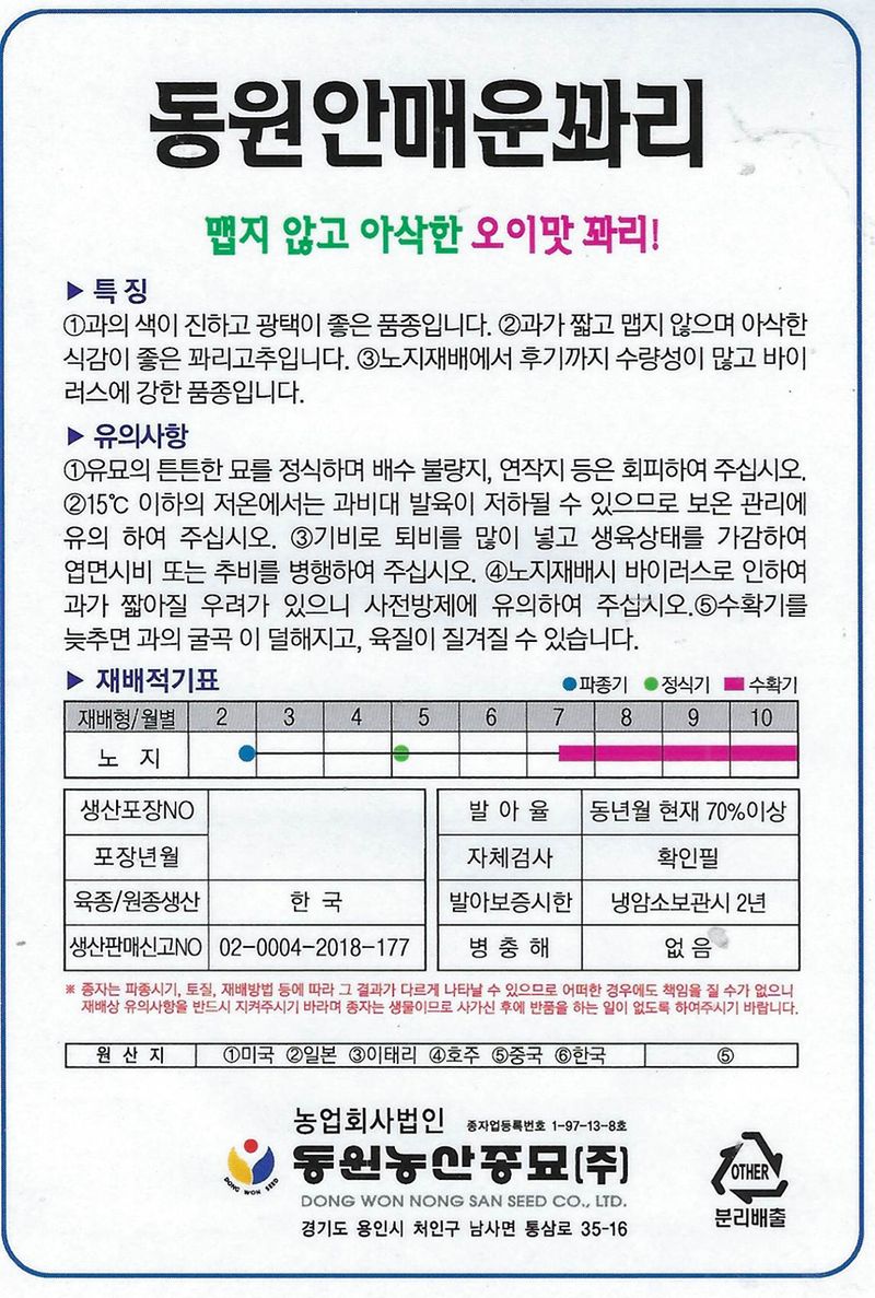 씨앗드림님의 장터 판매 상품 [안매운꽈리고추 1000립] 첨부 사진