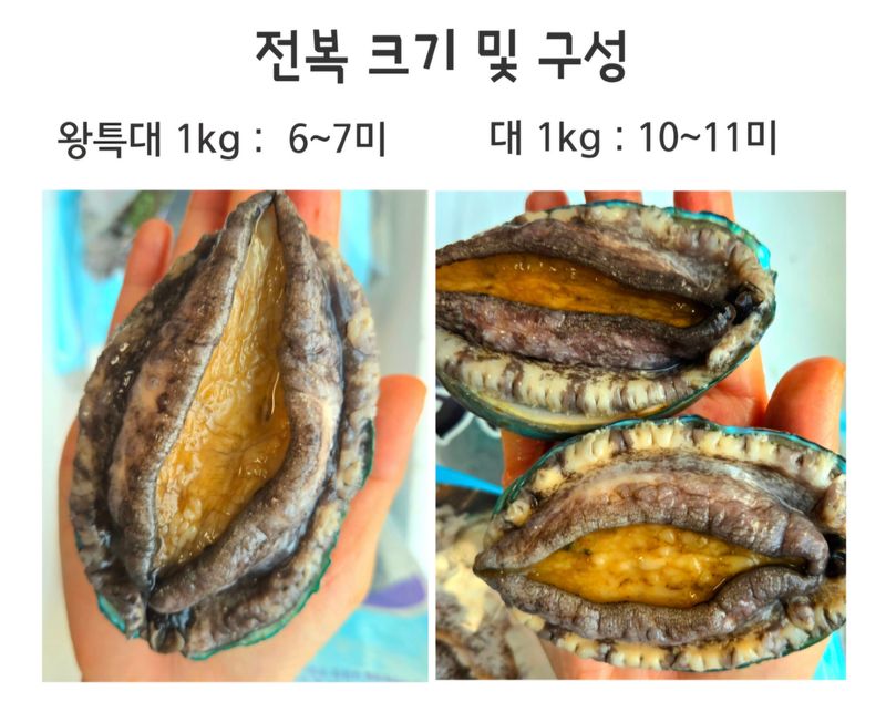 농수사님의 장터 판매 상품 [수산물품질관리사 직영 완도 활전복 왕특대 1kg] 첨부 사진