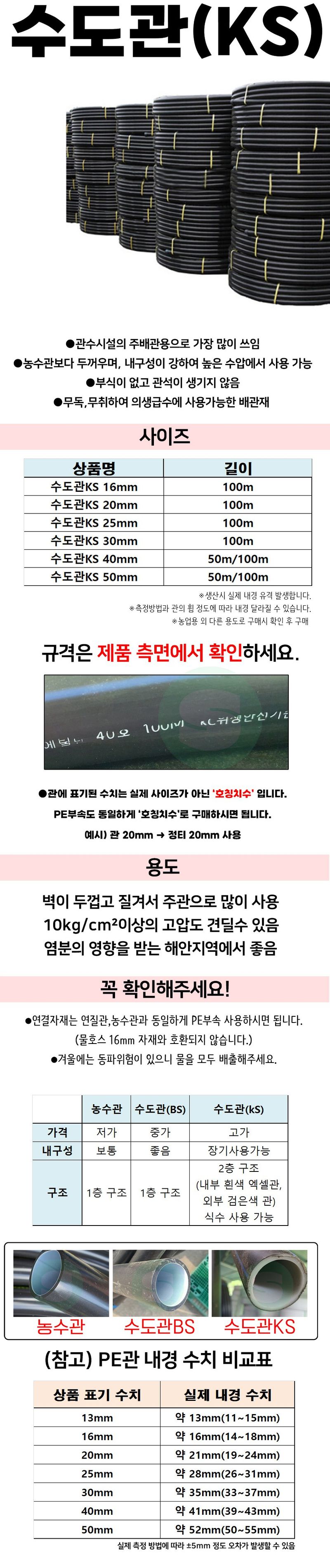 상인농자재님의 장터 판매 상품 [수도관 KS 16mmx100m] 첨부 사진