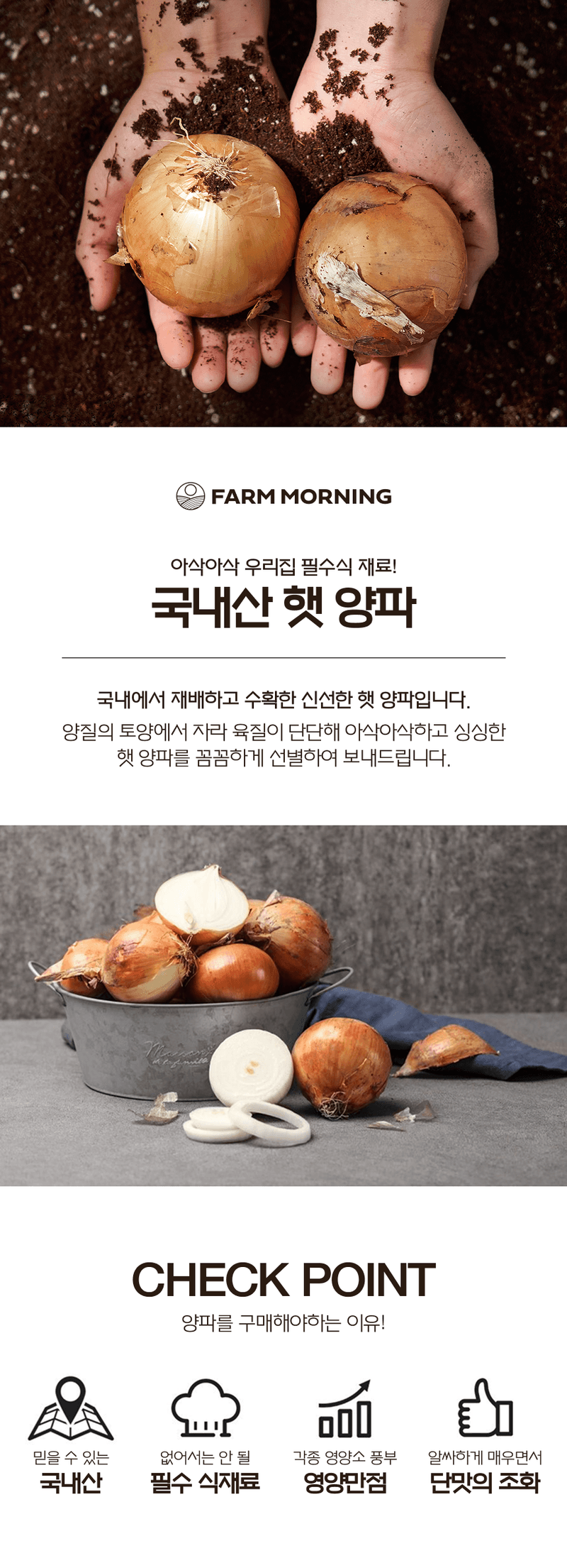 팜모닝 산지직송님의 장터 판매 상품 [황토에서 자란 26년 햇양파 중대과 3kg/5kg] 첨부 사진