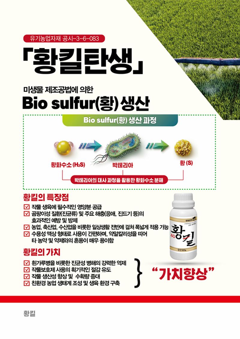 파머스케어님의 장터 판매 상품 [유황 황킬500g 병해충관리용 참외 흰가루병 농약효과 오이 고추 무 상추 비료] 첨부 사진