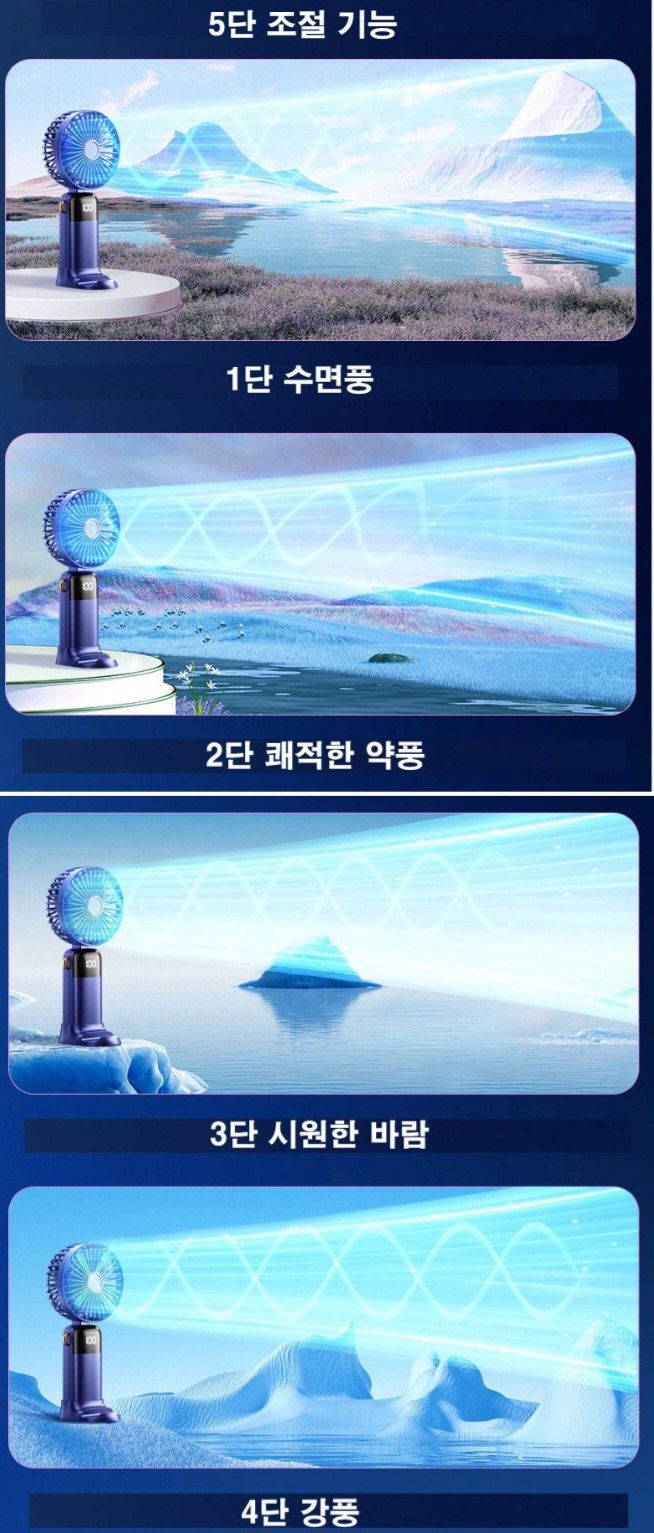 자두14488님의 장터 판매 상품 [ (인쇄가능)[윈드판다 정품] 5단 조절 강풍 LED 미니선풍기 휴대용 탁상용 목걸이 핸디 선풍기] 첨부 사진