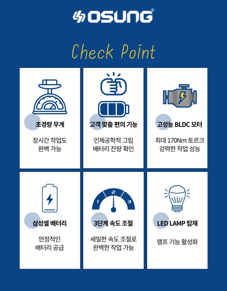 오성오에스씨님의 장터 판매 상품 [오성 16V 충전 전동 건타입 임팩 드라이버 OGW-1656HL 브러쉬리스 B1656HL] 첨부 사진