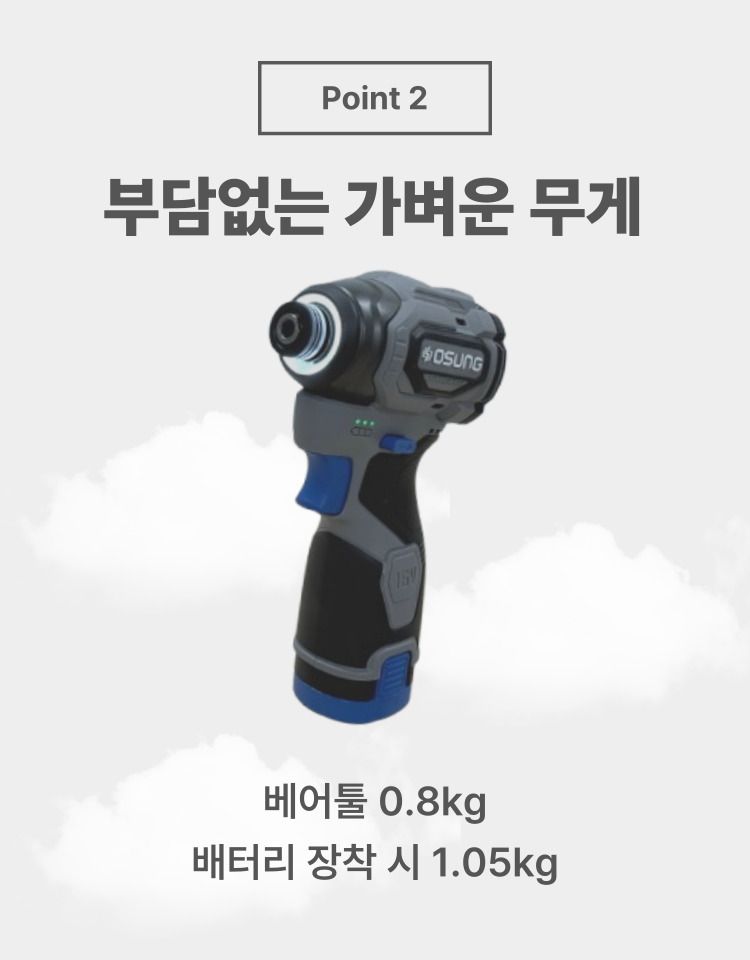 오성오에스씨님의 장터 판매 상품 [오성 16V 충전 전동 건타입 임팩 드라이버 OGW-1656HL 브러쉬리스 B1656HL] 첨부 사진
