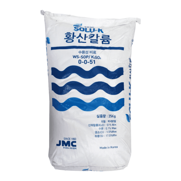 장터 상품 [JMC 황산칼륨 0-0-51 25KG 양액재배 관비재배 수용성비료] 썸네일