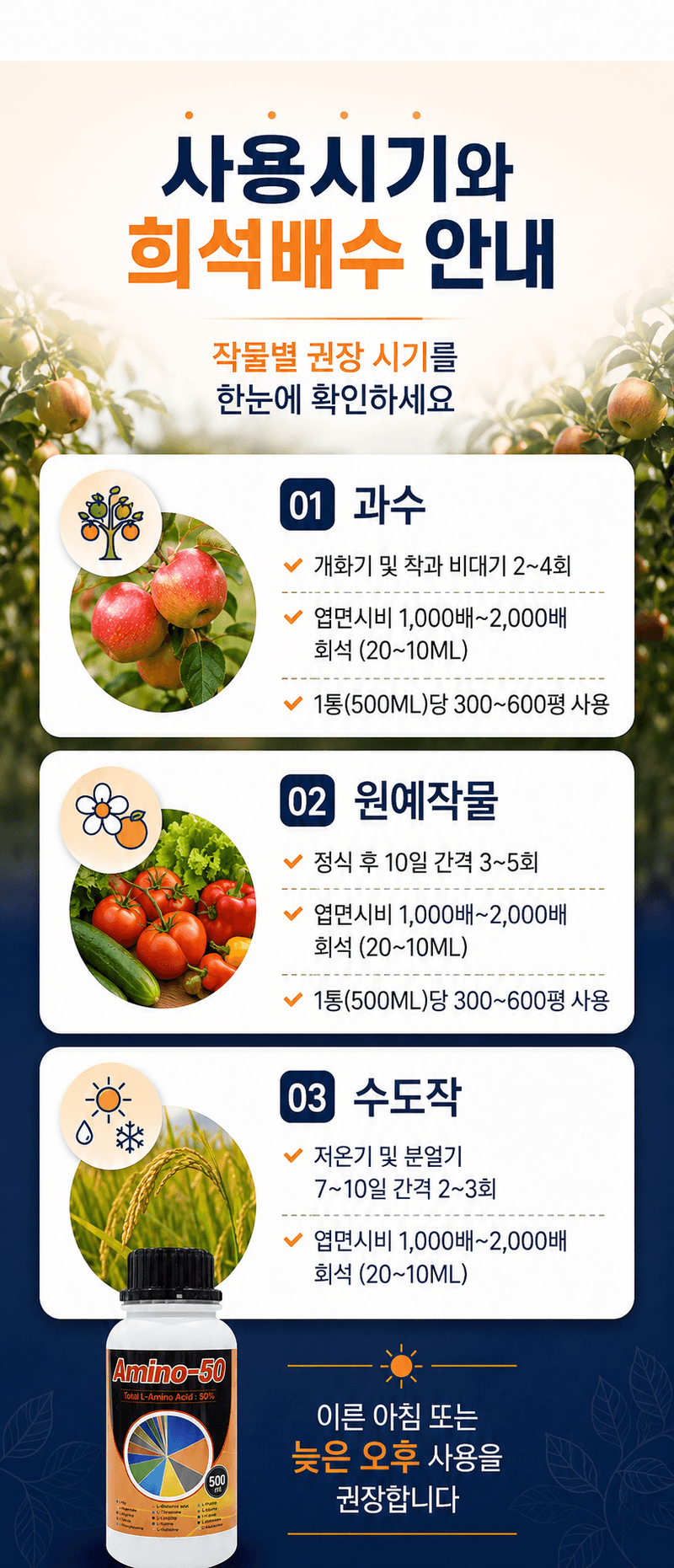 농업마켓365님의 장터 판매 상품 [아미노50 500ml 고농축 L-아미노산영양제 식물영양제 생육활력제] 첨부 사진
