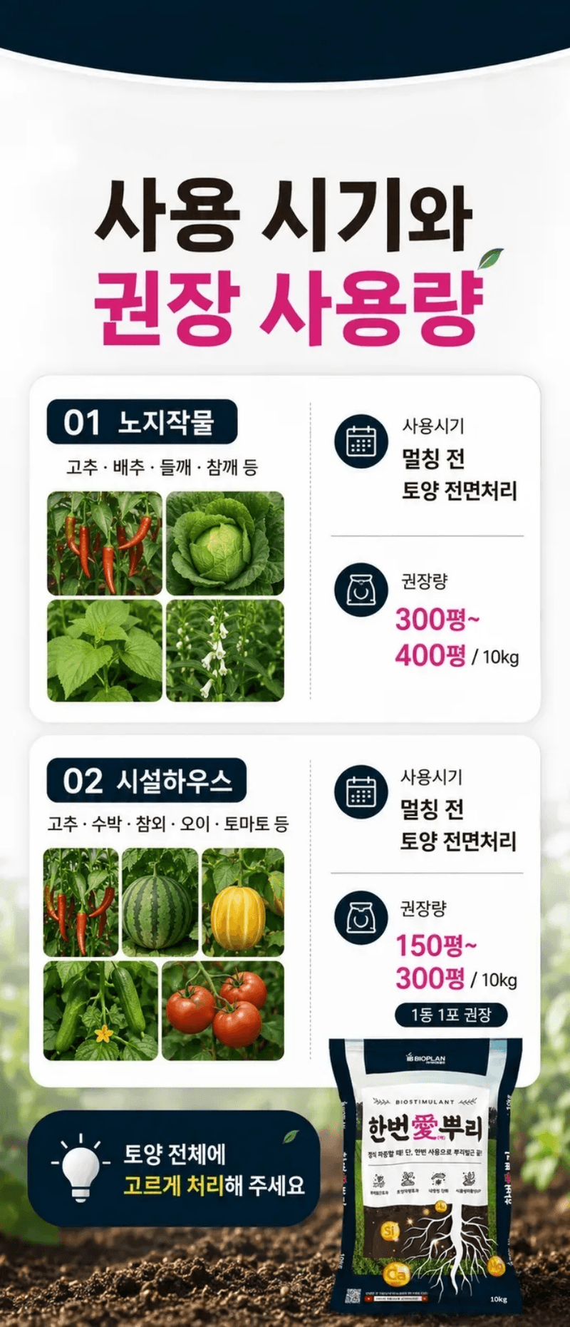 농업마켓365님의 장터 판매 상품 [한번애뿌리 10KG 유기농업자재 토양관리 토양개량제 뿌리활착제] 첨부 사진