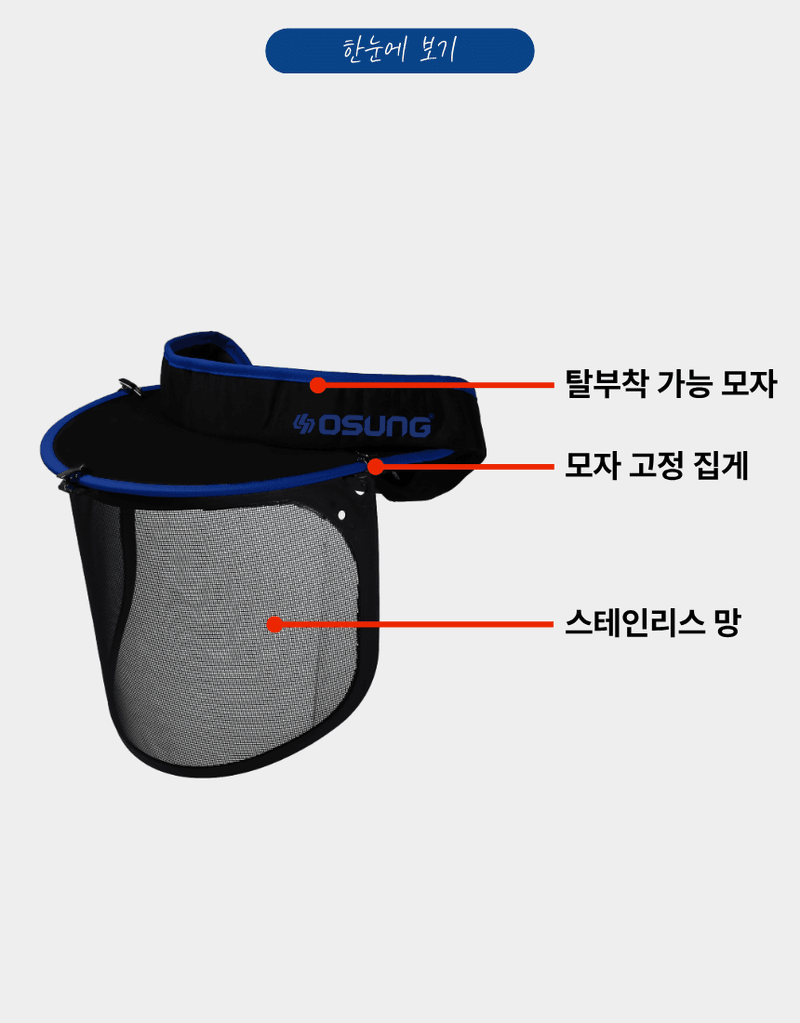 오성오에스씨님의 장터 판매 상품 [벌초 잡초제거 예초용품 안전용품 세트 예초기날+안전보호구 세트(예초칼날+안면보호구) OSC-923S+OSC-950S] 첨부 사진