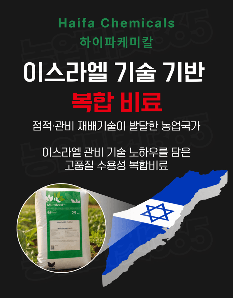 농업마켓365님의 장터 판매 상품 [멀티피드 10KG / 25KG 이스라엘 수입산 관주비료 양액비료 수용성 복합비료] 첨부 사진