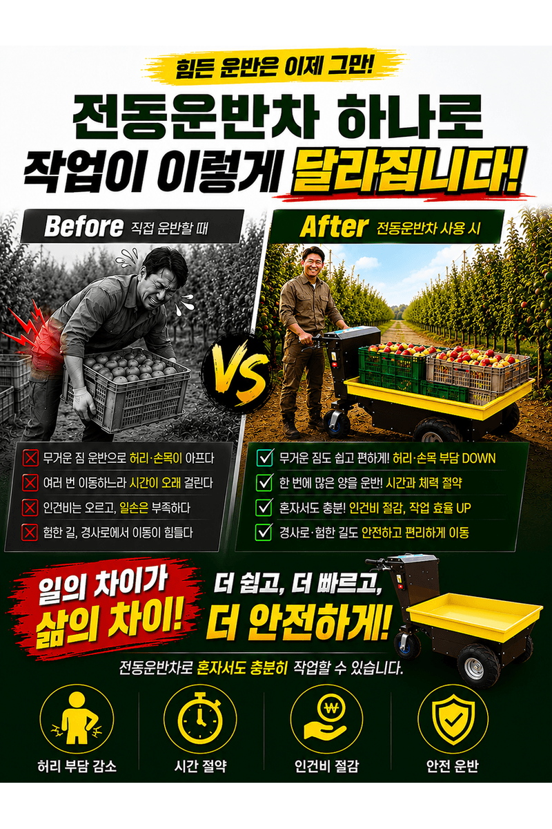 청호산업님의 장터 판매 상품 [전동운반차 CHC-3040 (보급형)] 첨부 사진