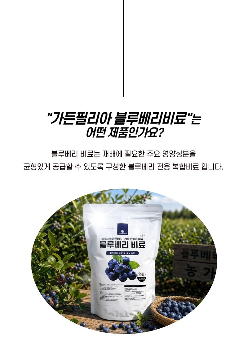세종농자재센터님의 장터 판매 상품 [블루베리비료 2.5kg 블루베리 전용 3개월 완효성 코팅 알갱이비료] 첨부 사진