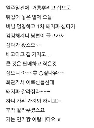 삼성농산님의 파 · 자유게시판 작성글 사진