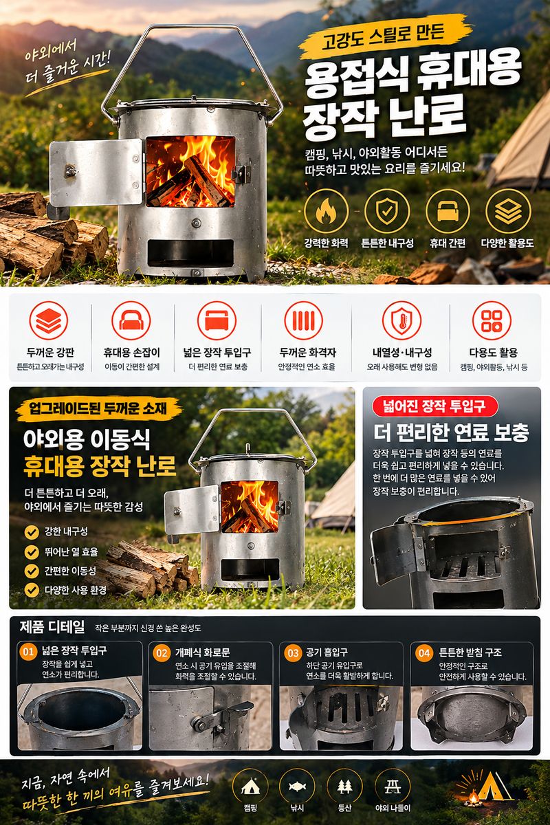 다이쏘(권자영)님의 장터 판매 상품 [소형 장작스토브] 첨부 사진
