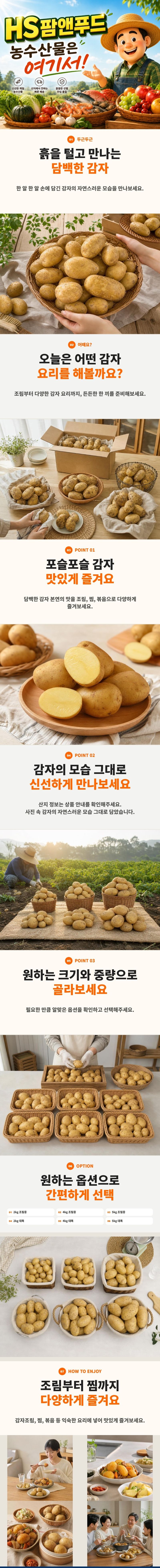 HS팜앤푸드님의 장터 판매 상품 [골든에그감자 햇노란감자 산지직송 포슬포슬 조림용 특품 농장직송 프리미엄 캠핑용 샐러드용] 첨부 사진