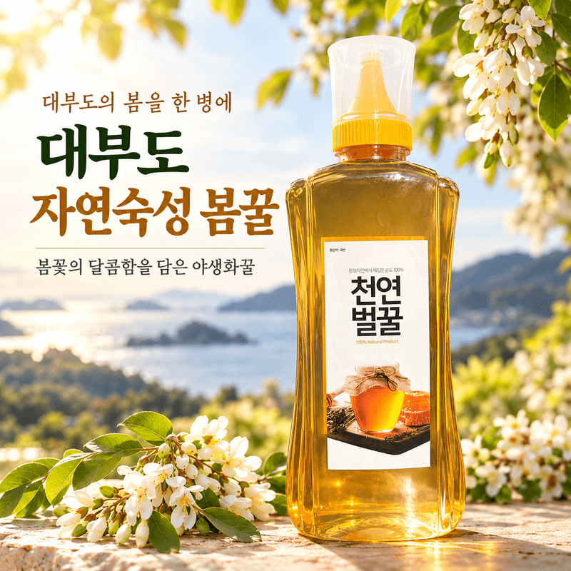 장터 상품 [청정 대부도 천연 숙성 봄꿀 1kg] 썸네일