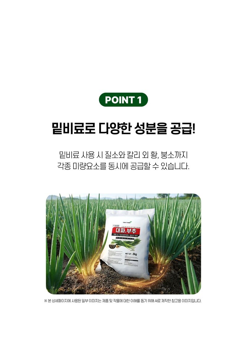 파머스케어님의 장터 판매 상품 [가든필리아 대파부추2kg 쪽파 비료 초기 잎성장 품질향상 도움 유황 복합비료 ] 첨부 사진