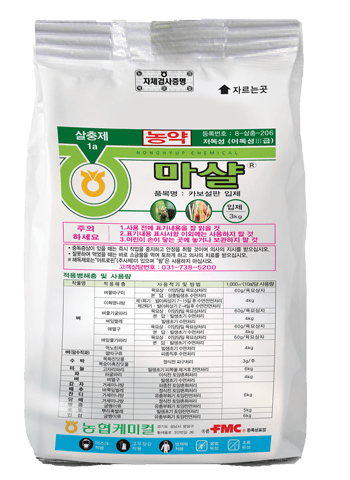 농약정보: 마샬, 제조사: (주)농협케미컬