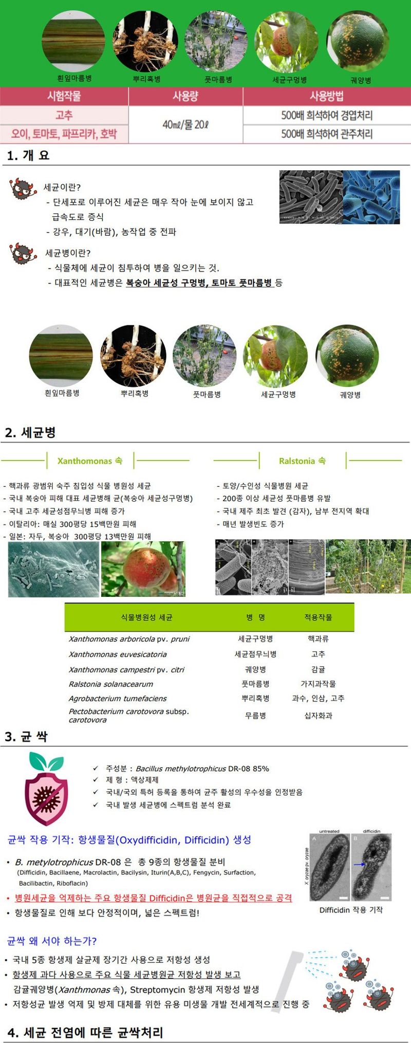 씨앗마켓님의 장터 판매 상품 [균싹 500ml 고추 탄저병 청고병 고팡이병 세균병] 첨부 사진