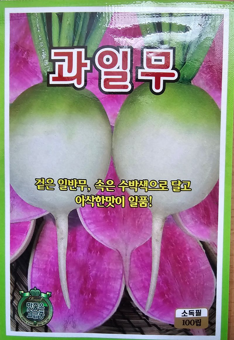 한농농약종묘사님의 장터 판매 상품 [보라색무씨앗, 과일무씨앗, 양배추씨앗, 고들빼기씨앗, 강화순무씨앗] 첨부 사진