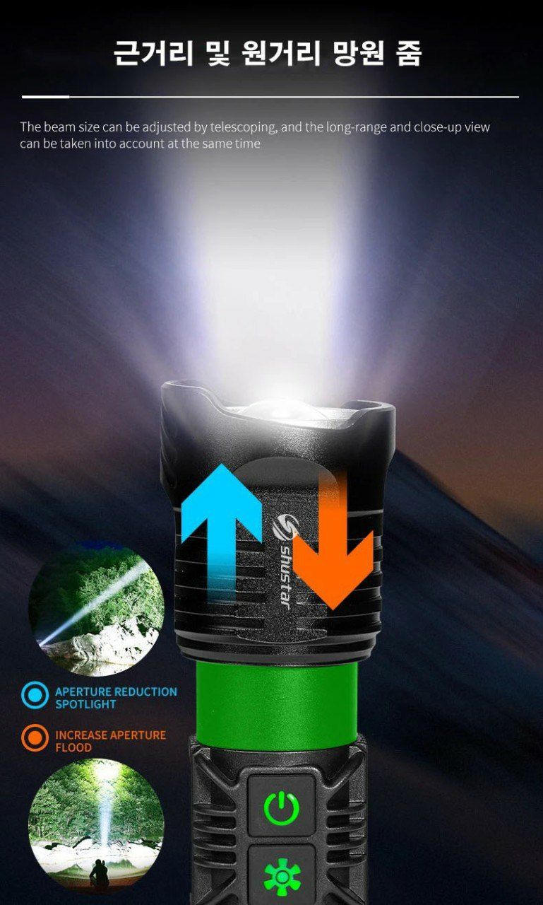 조수철님의 장터 판매 상품 [💥몬스터 "줌"다기능 사이드렌턴 후레쉬👍] 첨부 사진
