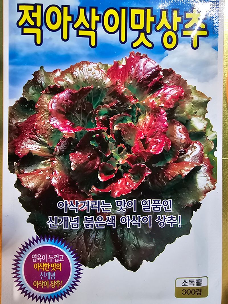 한농농약종묘사님의 장터 판매 상품 [담배상추, 아삭이상추, 적치마상추, 청상추, 쌈채씨앗] 첨부 사진