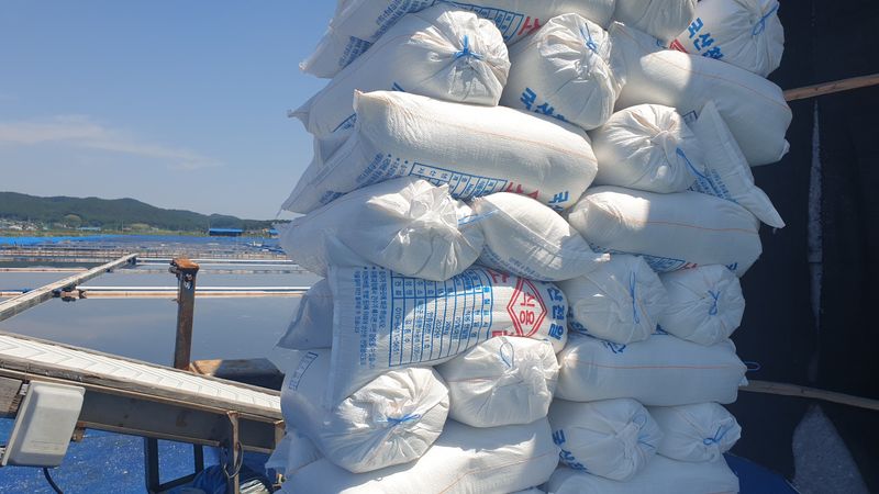 장터 상품 [간수 50% 빠진 마금리 천일염 20kg] 썸네일