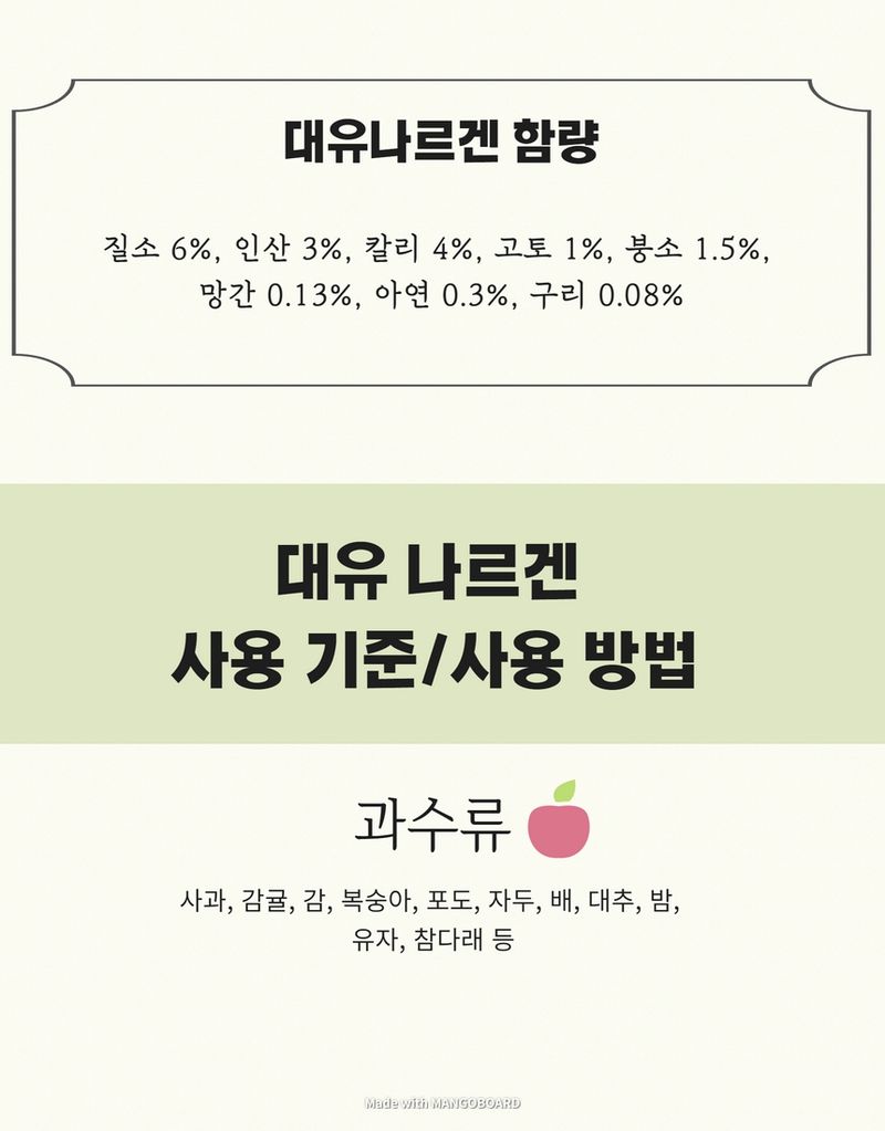 태민농자재님의 장터 판매 상품 [대유 나르겐 10L 액제 액비 녹용인삼 당도 고추 마늘 딸기 마늘 영양제 액체 비료] 첨부 사진