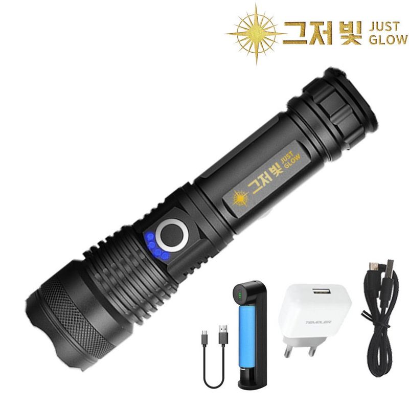 장터 상품 [그저빛 LED 후레쉬 손전등 써치라이트 캠핑 랜턴 해루질] 썸네일