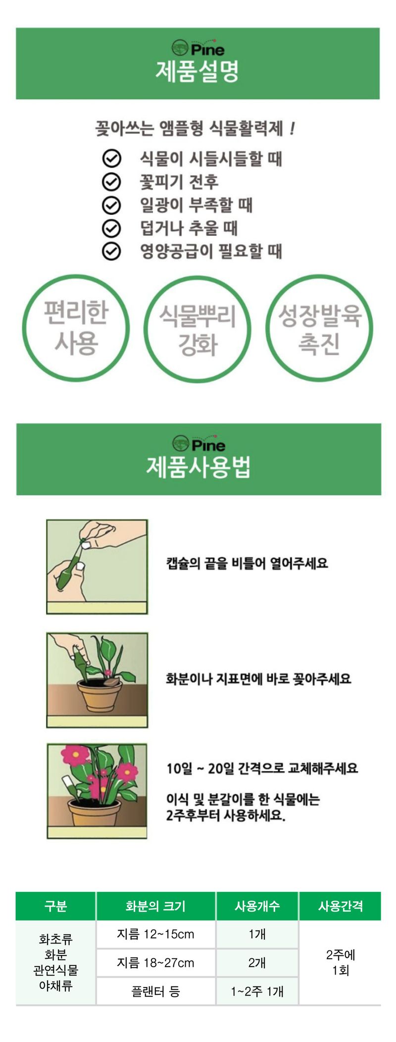 팜모닝 상점님의 장터 판매 상품 [[파인아그로] 파인식물활력제 36ml * 10개] 첨부 사진