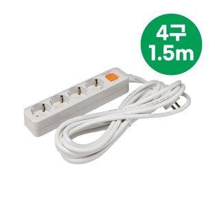 장터 상품 [국산 일반 4구 접지 안전 멀티탭 16A, 1.5m] 썸네일