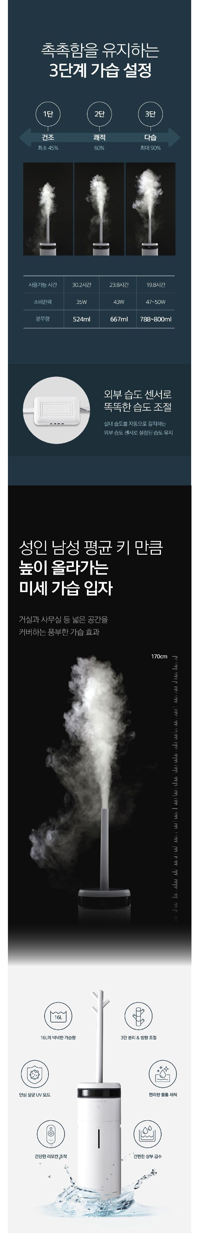 팜모닝 상점님의 장터 판매 상품 [[역대급 할인] 스마트 대용량 가습기 16L] 첨부 사진
