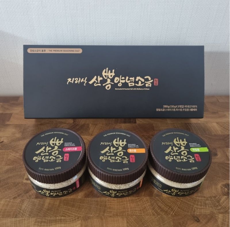 장터 상품 [지리산 산뽕양념소금 3종선물세트 1세트에 15,000원에 판매하고있습니다 ] 썸네일