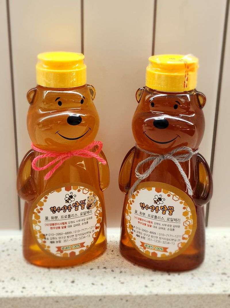 장터 상품 [[현우양봉달꿀]청정지역 양구방산 천연벌꿀 곰돌이500g] 썸네일