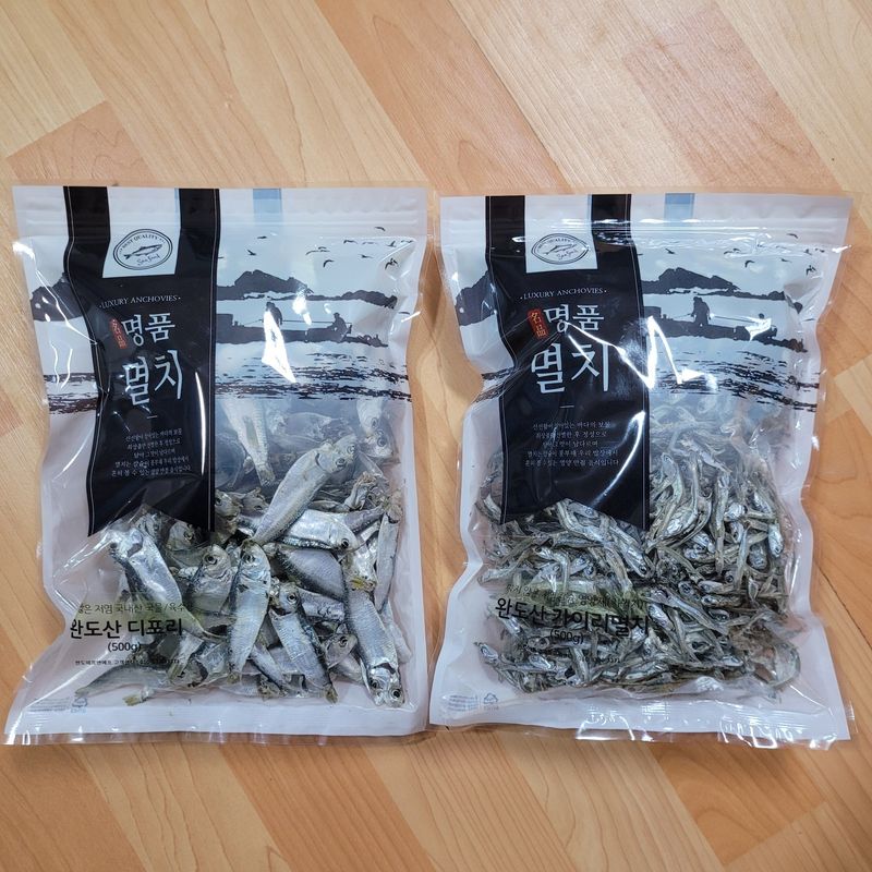장터 상품 [짜지 않은 완도산 멸치(가이리, 디포리) 판매합니다.+5만원이상구매시 곱창김10매추가증정] 썸네일