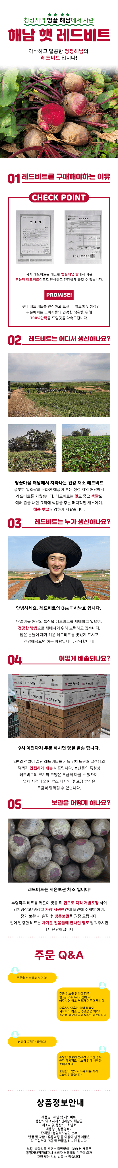 순수마켓님의 장터 판매 상품 [해남 레드비트3kg ] 첨부 사진