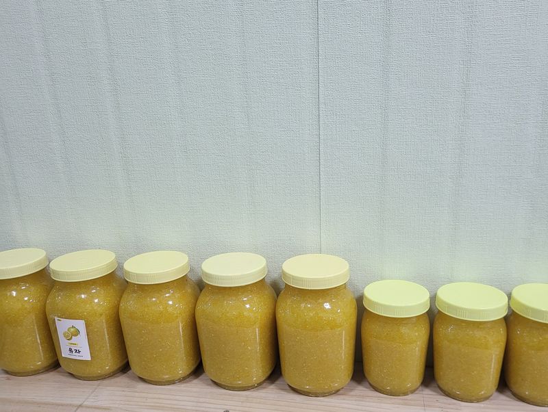 장금이1님의 장터 판매 상품 [유자청 퓨레  1.2kg  2병  마감] 첨부 사진