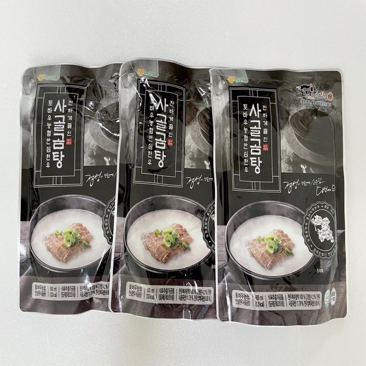 장터 상품 [한우 토바우 사골곰탕 600ml 5팩 한우뼈추출액 100% ] 썸네일