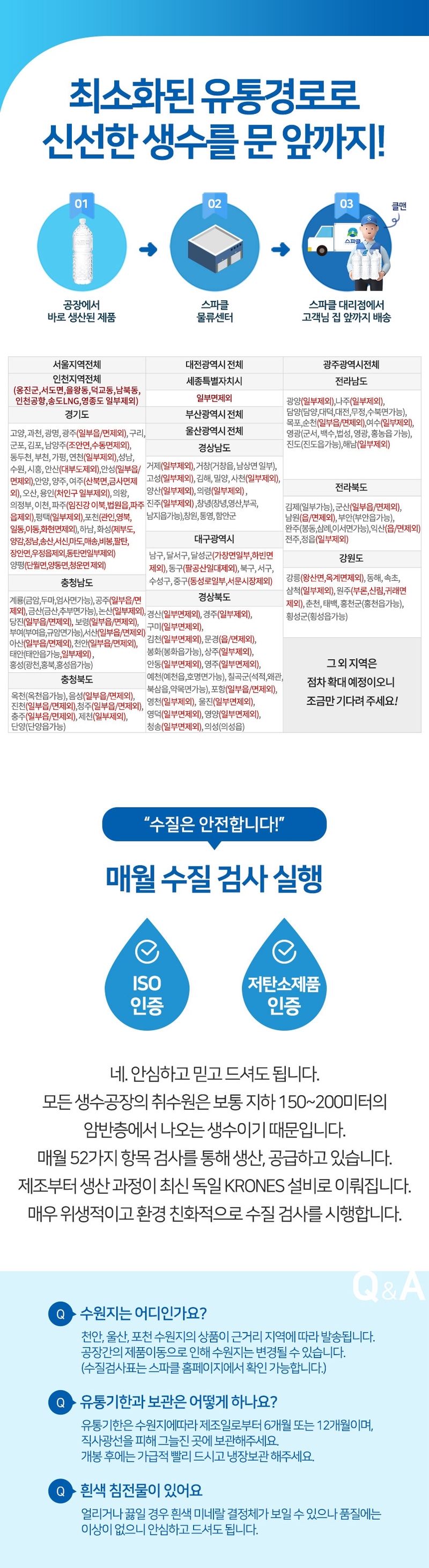 손가네한우님의 장터 판매 상품 [스파클 생수 2.0L 500ml 330ml ] 첨부 사진