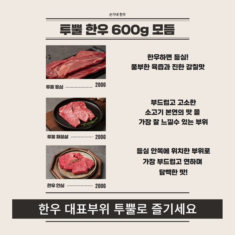 손가네한우님의 장터 판매 상품 [++1 투뿔 한우 구이 모듬 셋트] 첨부 사진